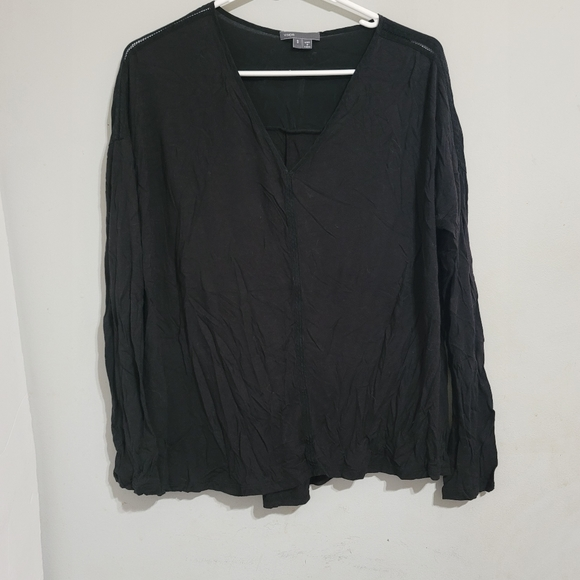 Vince Tops - Vince Women‎ Sz Small Black Long Sleeve Pullover Blouse Top.Cutout detail on arm
